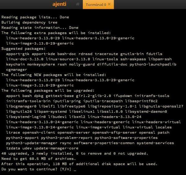 Installer Ajenti sur une instance EC2 d'Amazon